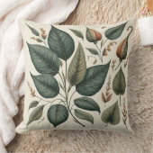 almofada quadrada estampada com folhas kussen (Deken)