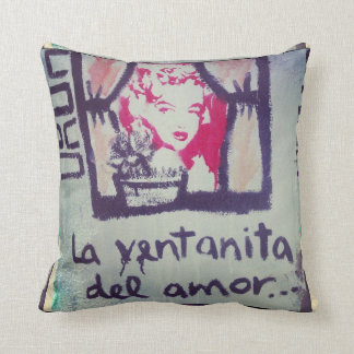 Almohada street art la ventanita del amor kussen