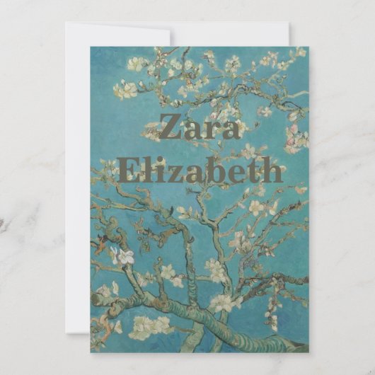 Almond Blossom Afstuderen Uitnodiging (Achterkant)