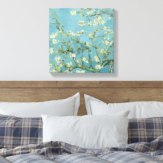 Almond Blossom door Van Gogh Fine Art Canvas Print (Insitu (Slaapkamer))