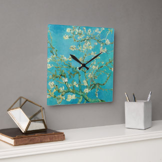 Almond Blossom door van Gogh Vierkante Klok