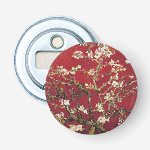 Almond Blossom Red Vincent van Gogh Art Painting Button Flesopener