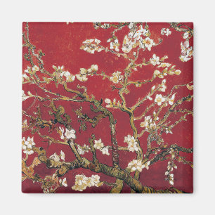 Almond Blossom Red Vincent van Gogh Art Painting Magneet