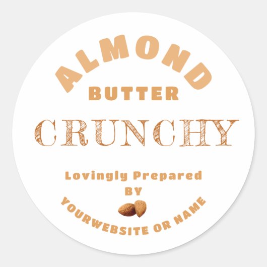Almond Butter Classic Round Sticker (Voorkant)