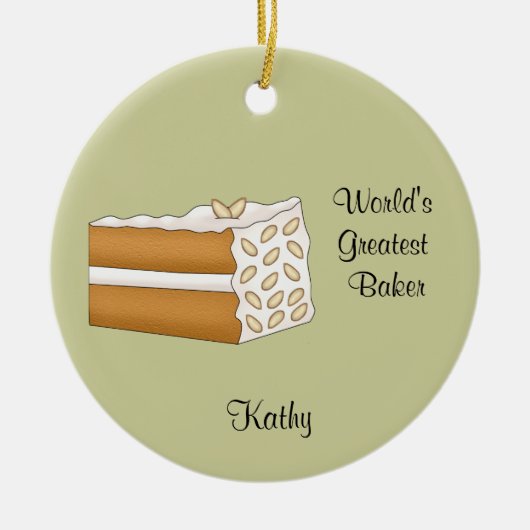 Almond Cake kerstversiering Keramisch Ornament (Voorkant)