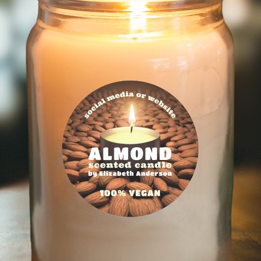 Almond Candle Ronde Sticker