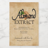 Almond Extract Wijn Etiket (Enkel label)