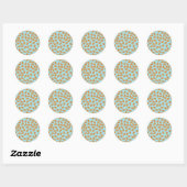 Almond Pattern Ronde Sticker (Vel)
