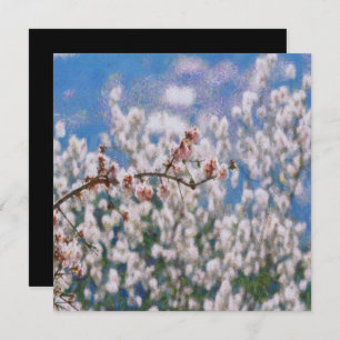 Almond Tree Pointillism Artwork bloemen Kaart