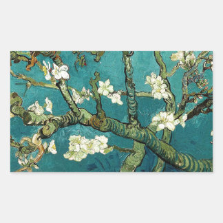 Almond Tree Van Gogh bloeien Rechthoekige Sticker
