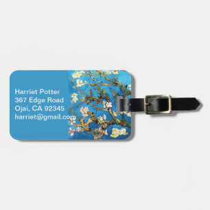 Almond Tree Van Gogh Fine Art bloeien Bagagelabel