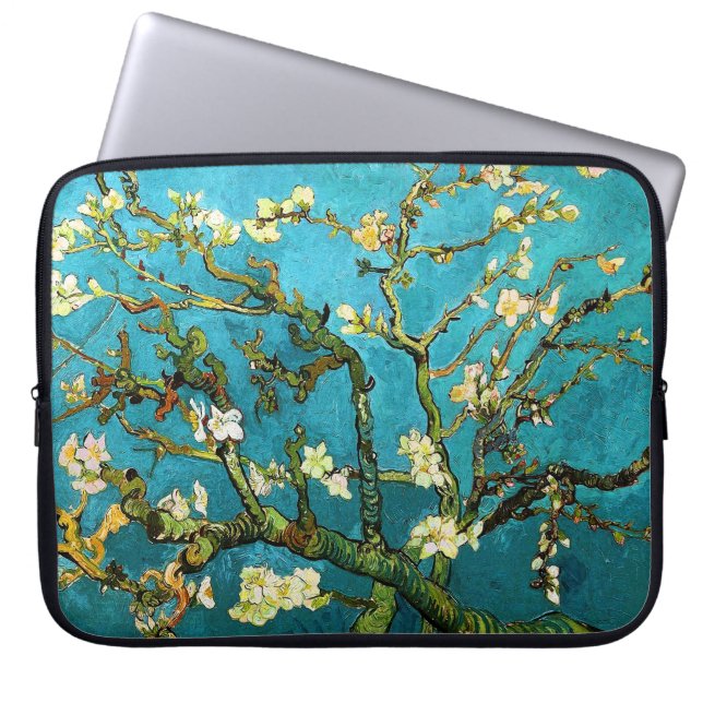 Almond Tree Van Gogh Fine Art bloeien Laptop Sleeve (Voorkant)
