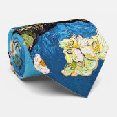 Almond Tree Van Gogh Fine Art bloeien Stropdas (Opgerold)