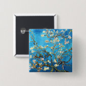 Almond Tree Van Gogh Fine Art bloeien Vierkante Button 5,1 Cm (Voorkant /achterkant)