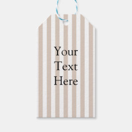 Almond & White Stripes  Cadeaulabel