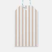 Almond & White Stripes  Cadeaulabel (Achterkant)