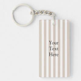 Almond & White Stripes  Sleutelhanger