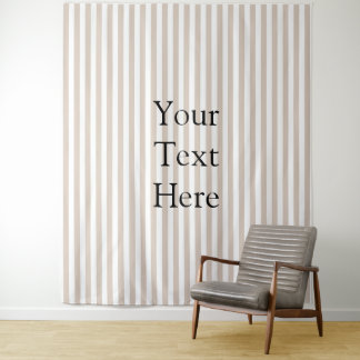 Almond & White Stripes  Wandkleed