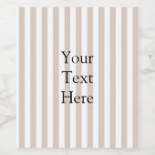 Almond & White Stripes  Wijn Etiket (Enkel label)