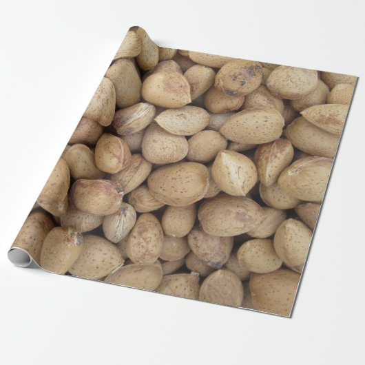 Almonds Herfst Autumn Pattern Cadeaupapier (Uitgerold)