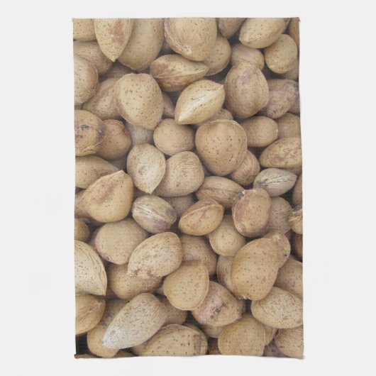 Almonds Herfst Autumn Pattern Theedoek (Verticaal)