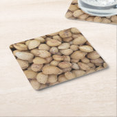 Almonds Herfst Autumn Pattern Vierkante Kartonnen Onderzetter (Schuin)