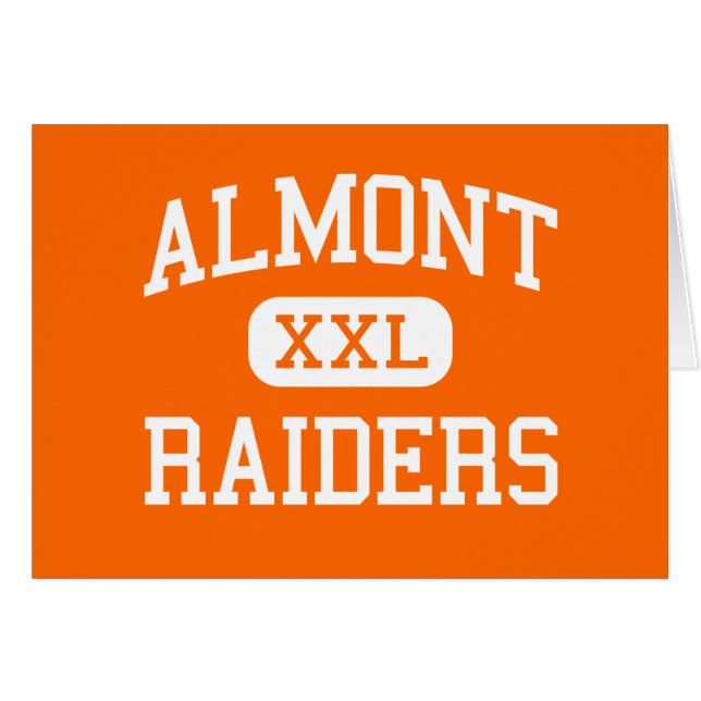 Almont - Raiders - High School - Almont Michigan (Voorkant Horizontaal)