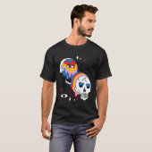 Almost Dead Weird Bizarre Skull Rainbow T-shirt (Voorkant volledig)