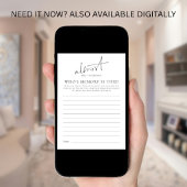 Almost Mrs Whose Memory with Bride Game Card Kaart