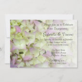 Almost Pink Hydrangea Floral Engagement Party Kaart (Voorkant)