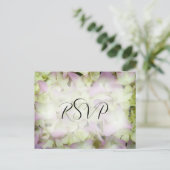 Almost Pink Hydrangea Wedding RSVP Response Uitnodiging Briefkaart (Staand voorkant)