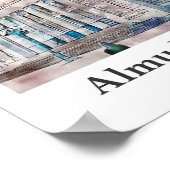 Almudena Cathedral Madrid Spanje Reis Waterverf Poster (Hoek)