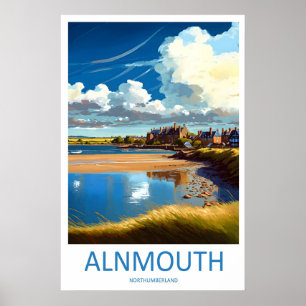 Alnmouth Nationale Reis Vintage Poster Skigebied