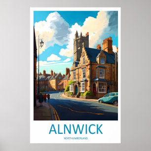 Alnwick Vintage Ski Poster Reizen Nationaal Park