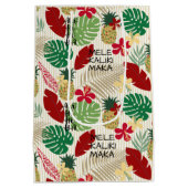 ALO-HO-HO-HA Hawaiian Tropical Holiday Wrapping P Medium Cadeauzakje (Achterkant)