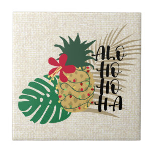 ALO-HO-HO-HA Hawaiian Tropische ananas Tegeltje