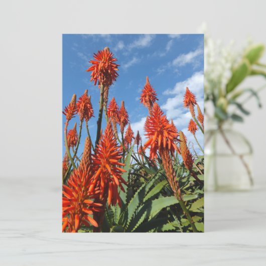 Aloe Arborescens-uitnodiging, pas aan Kaart (Staand voorkant)