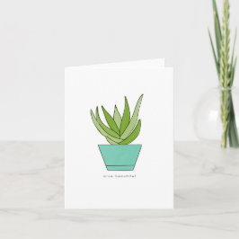 Aloe Beauful | Pun-Wenskaart Kaart