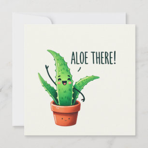 Aloe Là ! Carte postale du Plante Cute Aloe Vera