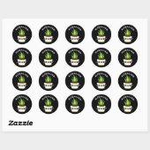 Aloe-llujah Funny Aloe Vera Pun Dark BG Ronde Sticker (Vel)