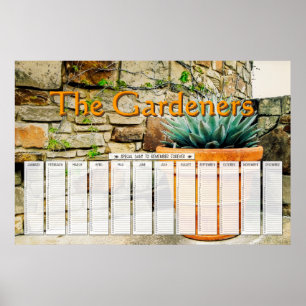 Aloë Plant Aangepaste Speciale Dagen Kalender Poster