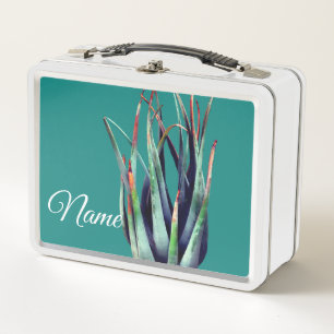 ALoe Plant Foto Aangepaste naam Lunchbox