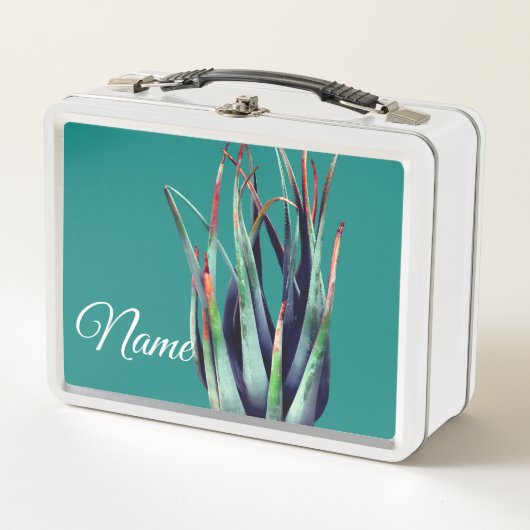 ALoe Plant Foto Aangepaste naam Lunchbox (Voorkant)