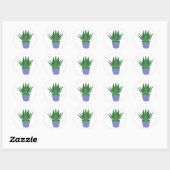 Aloe Plant Ronde Sticker (Vel)