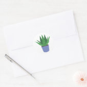 Aloe Plant Ronde Sticker (Envelop)