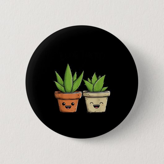 Aloe There Funny Succulent Plant Lover  Ronde Button 5,7 Cm (Voorkant)