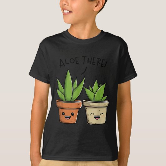 Aloe There Funny Succulent Plant Lover  T-shirt (Voorkant)