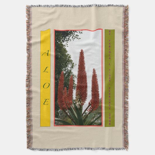 Aloe Throw Blanket Deken (Voorkant Verticaal)
