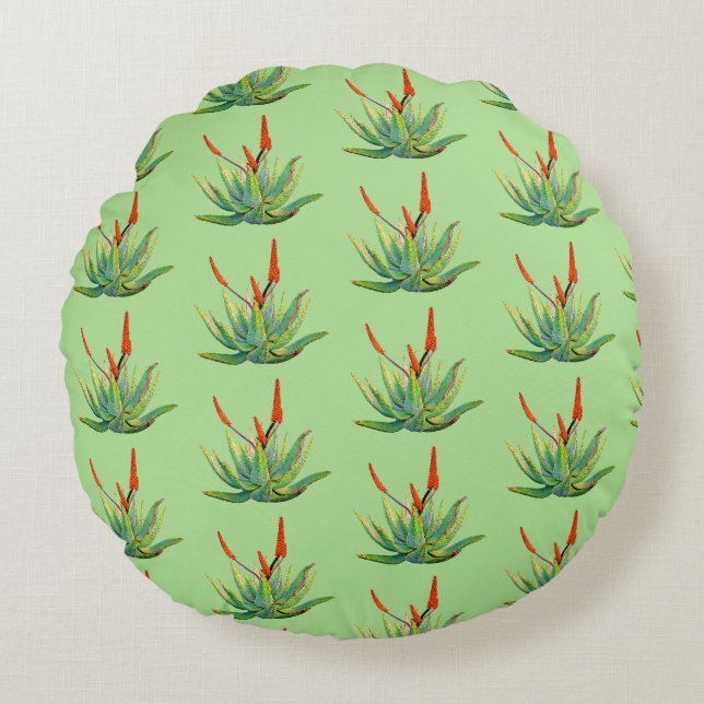 Aloe Vera Arrondi coussin de lancer (Devant)