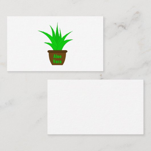 Aloe Vera avec un Étiquette (Devant / Derrière)